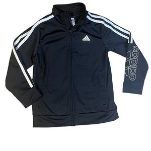 Adidas black track jacket/warm up size 6 fall